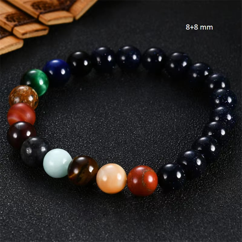 2024 Eight Planets Bead Bracelet Men Natural Stone Universe Yoga Solar Chakra Bracelet for Women Men Jewelry Gifts Drop Shipping